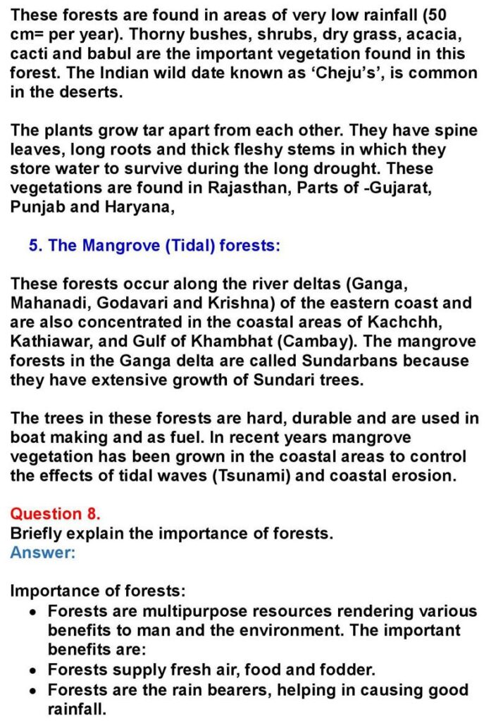 1st PUC Geography Chapter 10: Climate, Soil and Forest