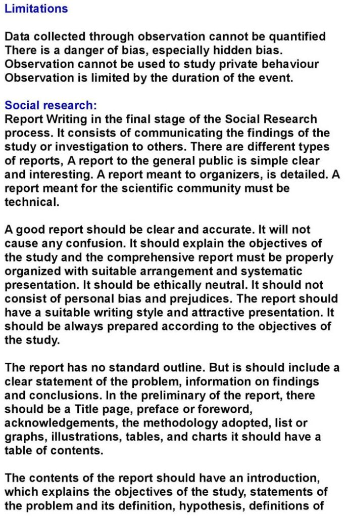 1st PUC Sociology, Chapter 7: Social Research