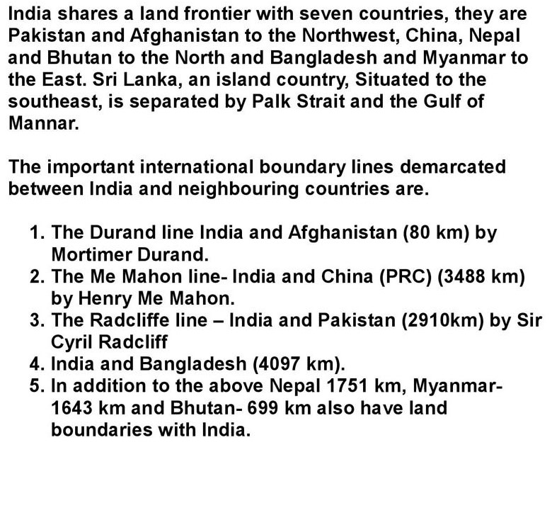 1st PUC Geography, Chapter 8: India