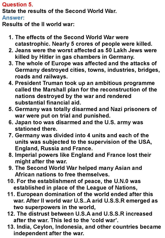1st PUC History Chapter 10: World Wars and International Organizations