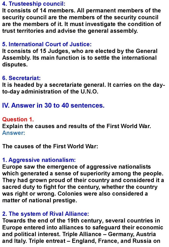 1st PUC History Chapter 10: World Wars and International Organizations