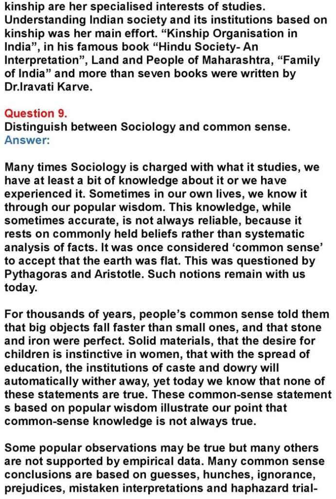 1st PUC Sociology Chapter 1: Nature of Sociology