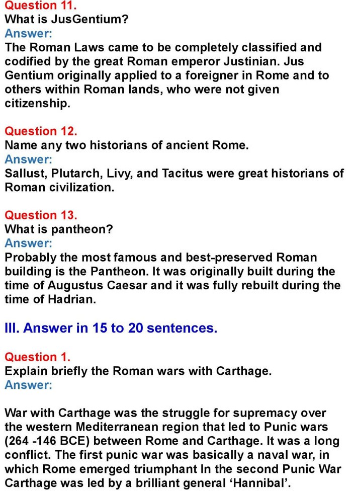 1st PUC History Chapter 4: Establishment of Greek and Roman Empires—Contributions