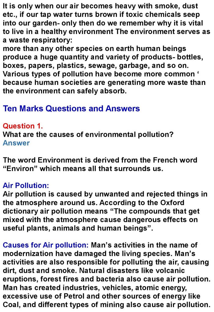 1st PUC Sociology, Chapter 8: Environment and Society