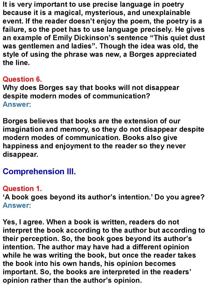 2nd PUC English Chapter 9: I Believe That Books Will Never Disappear (Robert Alfino With Jorge Luis Borges)