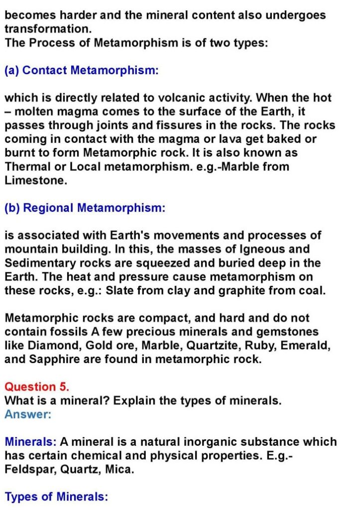 1st PUC Geography, 1st Chapter 3: Interior of the Earth,