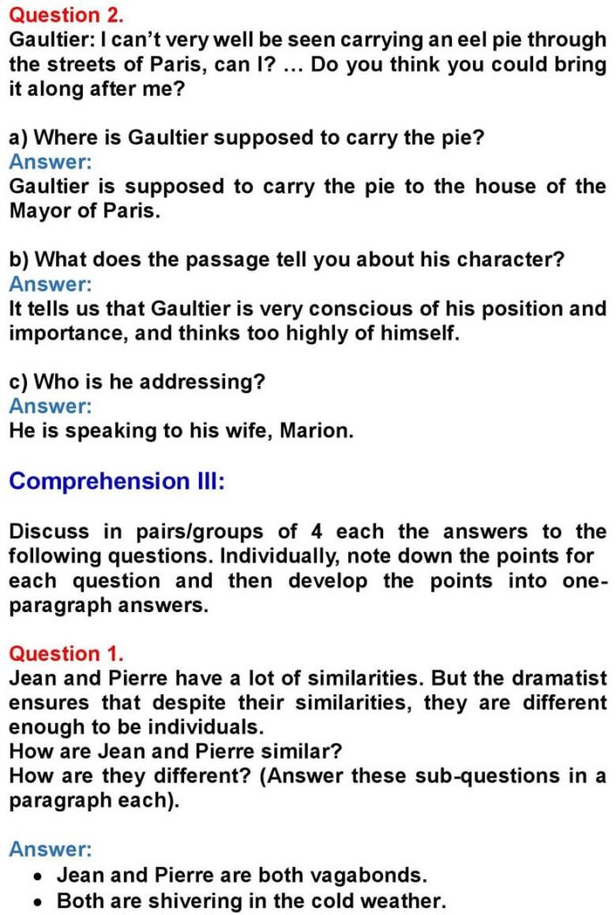 Class 10 English Chapter 10 The Pie and the Tart