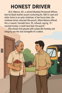 Class 10 3rd Language English Chapter 2: Honest Driver