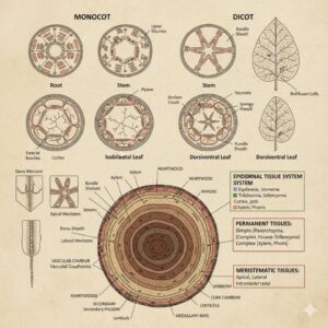 1st PUC Biology Chapter 6 Anatomy of Flowering Plants