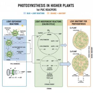 1st PUC Biology Chapter 13 PHOTOSYNTHESIS IN HIGHER PLANTS