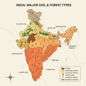 1st PUC Geography Chapter 10 Climate, Soil And Forest
