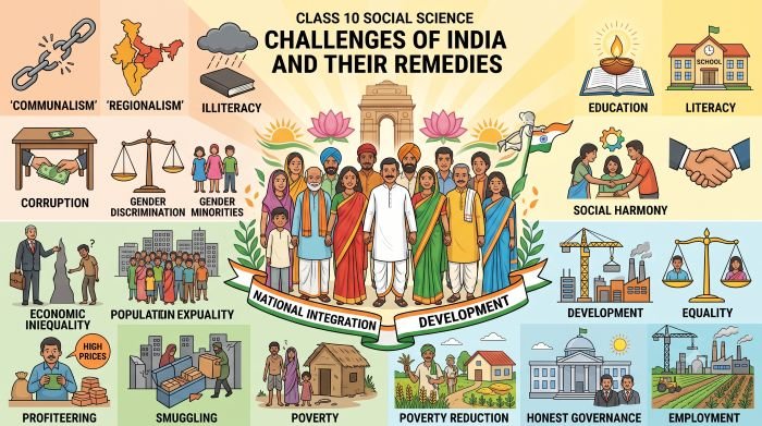 Class 10 Political Science Chapter 2 Challenges of India and Their Remedies